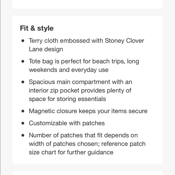 Stoney Clover x Target White terrycloth tote - Picture 7 of 7